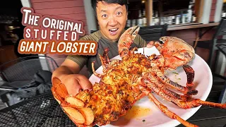 Trying The ORIGINAL Giant STUFFED LOBSTER & World’s Best LOBSTER ROLLS!?