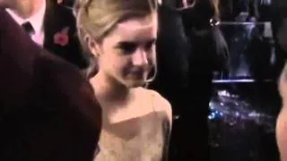 Emma Watson freaks out at a London Premiere