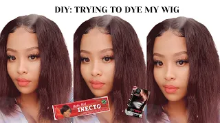 EASY DIY : TRYING TO DYE MY WIG !! DID IT WORK???? SOUTH AFRICAN YOUTUBER