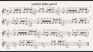 #sendendahagüzel  senden daha güzel nota