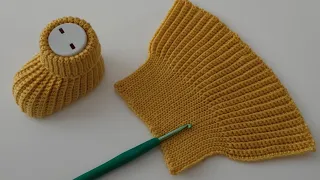 how to crochet baby shoes - Super easy crochet knit baby shoes pattern for beginners - crochet shoes