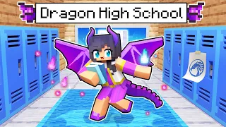 My FIRST Day at DRAGON High School in Minecraft!