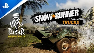 Dakar Desert Rally - SnowRunner Trucks DLC Trailer | PS5 & PS4 Games