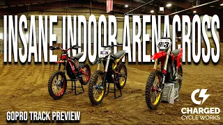 Modified Surron Ultra Bee destroys Arenacross Track! (Course Preview)