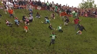 Cheese Rolling at Coopers Hill, Gloucestershire - 2015.