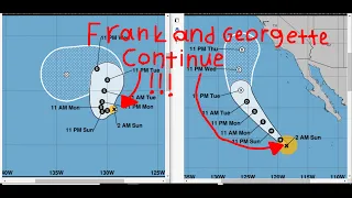 Hurricane Frank and Tropical Storm Georgette continue to spin in the Eastern Pacific!