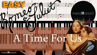 [Real Piano Tutorial] A TIME FOR US_Romeo & Juliet with music sheets