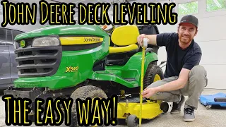 John Deere deck leveling DIY: how to make the adjustments needed for a perfect cut