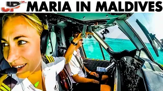 Maria Pilots Seaplane to Malé Maldives | Cockpit Views