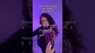 When I Was Your Man, Bruno Mars, Violin Tutorial by Susan Holloway #violintutorial #violincover