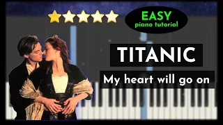 Piano Tutorial | Titanic - My heart will go on (easy level)