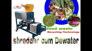 Organic Food Waste Shredding Dewatering Machine, Kitchen Waste Shredding And Dewatering System.