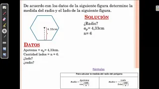 ¿Cómo calcular la medida del radio, apotema y lado de un polígono regular?