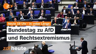 heute 19:00 Uhr 18.01.24 Bundestag zur AfD, Agrarpolitik im Bundestag, Wetterchaos (english)