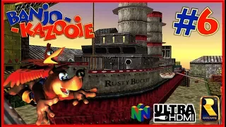 BANJO-KAZOOIE 100% Walkthrough N64 UltraHDMI Part 6 RUSTY BUCKET BAY 100% Collectibles