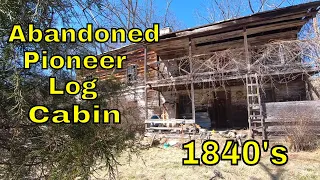 Exploring An Abandoned Pioneer Log Cabin From The 1840's