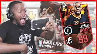 THE GRIND FOR 99 OVR CLUTCH LEBRON JAMES! - NBA Live Mobile Gameplay
