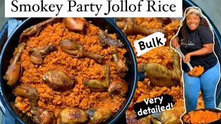 How to cook Nigerian Party Jollof Rice | step by step | Smoky party rice | very detailed!