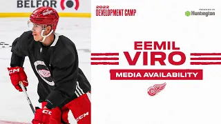 Eemil Viro at Detroit Red Wings Development Camp