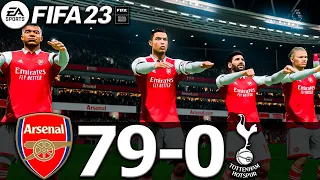 FIFA 23 - MESSI, RONALDO, MBAPPE, NEYMAR, ALL STARS PLAYS | ARSENAL 79-0 TOTTENHAM HOTSPUR