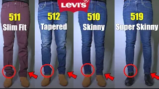 Levis 510, 511, 512, 519 Review & Comparison - Slim Vs Tapered Vs Skinny Best Jeans Under $50