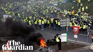 'It's Macron's fault': parts of France in gridlock as thousands protest fuel tax hikes