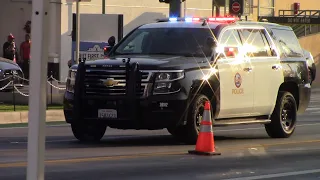 Culver City Police & UCLA Police Arriving At A Protest in Beverly Hills