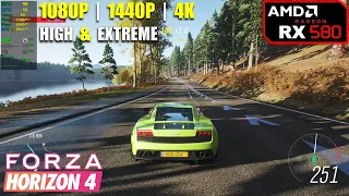 RX 580 | Forza Horizon 4 - 1080p, 1440p, 4K - High & Extreme settings
