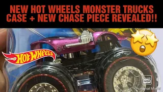 NEW 2023 HOT WHEELS MONSTER TRUCKS CASE REVEALED!! + NEW CHASE PIECE!!