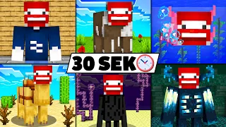 30 SEKUNDEN = ZUFÄLLIGES TIER in Minecraft