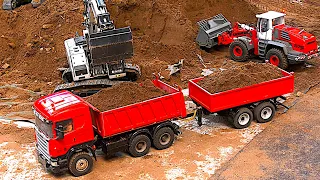 RC Construction Sites in different scales 1/87 up to 1/8 - RC Dump Trucks Excavator Wheel Loader