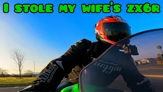 I stole my wife's zx6r