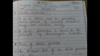 Class 10 ll Chapter 13 Magnetic Effects of Electric Current ll Electric Generator Part - 1