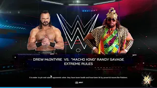 "💥 WWE 2K24 FULL MATCH —  Drew McIntyre vs Randy Savage  —  No Disqualification Dream Grudge Match"