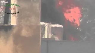 Syria - Rebels taking out tank / Уничтожили танк (18+)