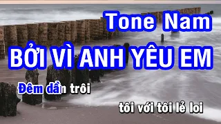 Karaoke Bởi Vì Anh Yêu Em Tone Nam | Nhan KTV