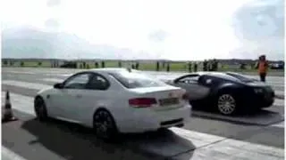 bmw m3  vs bugatti veyron 16.4