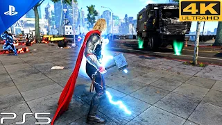 (PS5)THOR GOD OF THUNDER Marvel's Avengers Realistic ULTRA Graphics Gameplay PS5 4K 60FPS