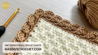 The Most WONDERFUL & EASY Crochet Border for Beginners! 👌 ✅ CUTE Crochet Edging for Baby Blanket