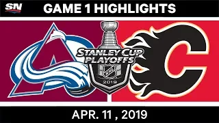 NHL Highlights | Colorado Avalanche vs Calgary Flames, Game 1 – Apr 11, 2019