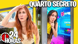 24 Horas no Quarto Secreto 😱 Alguém Descobriu ??