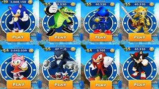 Sonic Dash All 52 Characters Unlocked - Movie Sonic Movie Knuckles Werehog Metal Sonic  Tails