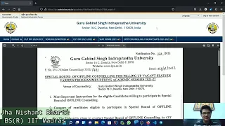 #btech IPU Special Spot Round Details | Offline Counselling | Spot Round 3 #seatvacency #ipu #ggsipu