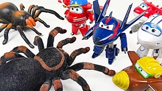 Go Super Wings 2! Lion Guard save by defeating Giant Tarantula corps! - DuDuPopTOY