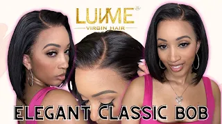 PreMax Super Natural Hairline Silky Blunt Cut Glueless 13x4 Frontal Bob | Luv Me Hair