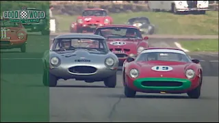 Stunning Ferrari 250 LM v 250 GTO v Jaguar E-type Goodwood battle