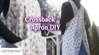 한장의 패턴으로 쉽게 만드는 크로스백 앞치마 DIY 유치원 어린이집 앞치마 | Crossback Apron Tutorial