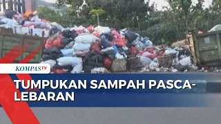 Tumpukan Sampah Pasca lebaran di Tangerang Selatan Timbulkan Bau Tak Sedap