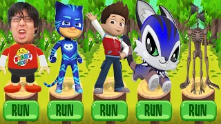 Tag with PJ Masks Catboy vs Dash Tag vs Siren Head vs PAW Patrol Ryder - Run Gameplay