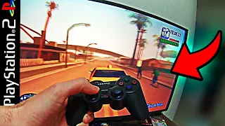 TESTEI O NOSSO PLAYSTATION 2 E AINDA FIZ UM BUG NO GTA SA!!!